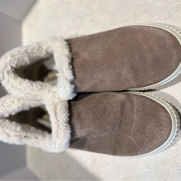 Timberland Women’s Suede Slip-On Shoes with Faux Fur Lining -‎ Size 8, Preloved - Picture 7 of 13